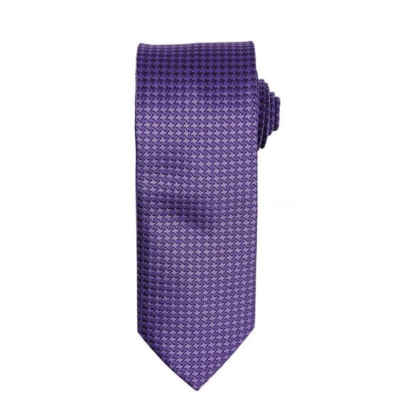 Premier Mens Puppy Tooth Formal Work Tie (Pack of 2) / Purple
